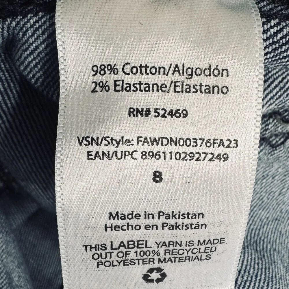 Free Assembly High Rise Slim Flare Jeans 8 (28x30.5) Blue Denim Stretch Womens